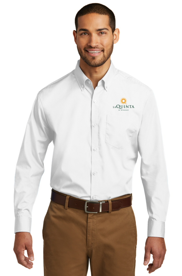 La Quinta Port Authority Long Sleeve Carefree Poplin Shirt