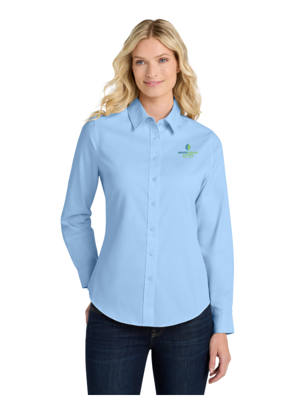 WoodSpring Suites Port Authority Women's Long Sleeve Easy Care Shirt