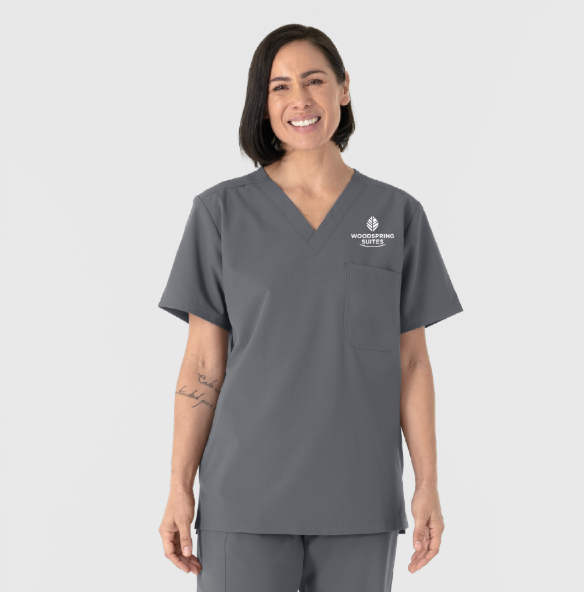 WoodSpring Suites NURTUR Unisex V-Neck Top