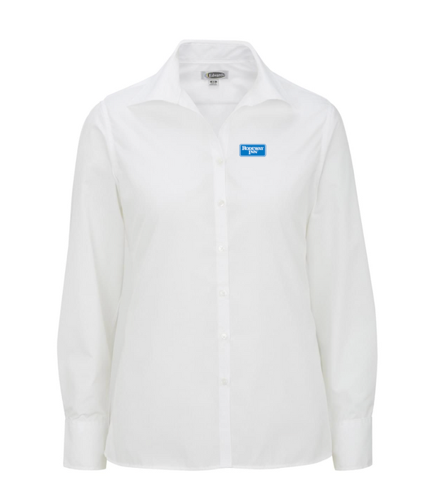 Rodeway Inn Lightweight Poplin Long Sleeve Ladies Shirt