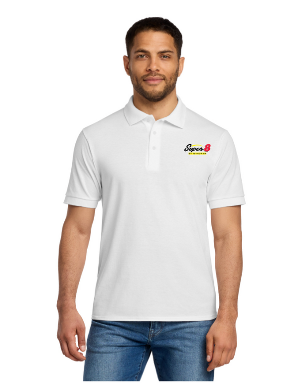 Super 8 Port & Co Core Blend Jersey Knit Polo