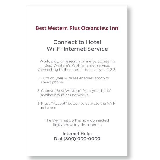 wifi access card for hotels